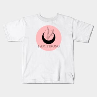 Affirmation Collection - I Am Strong (Rose) Kids T-Shirt